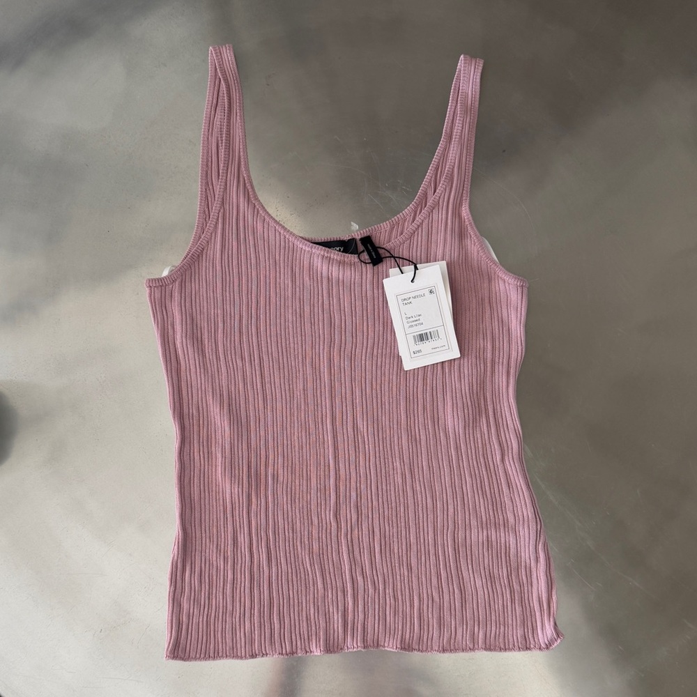Theory Dark Lilac Drop Needle Tank size large NWT Dark Lilac $265